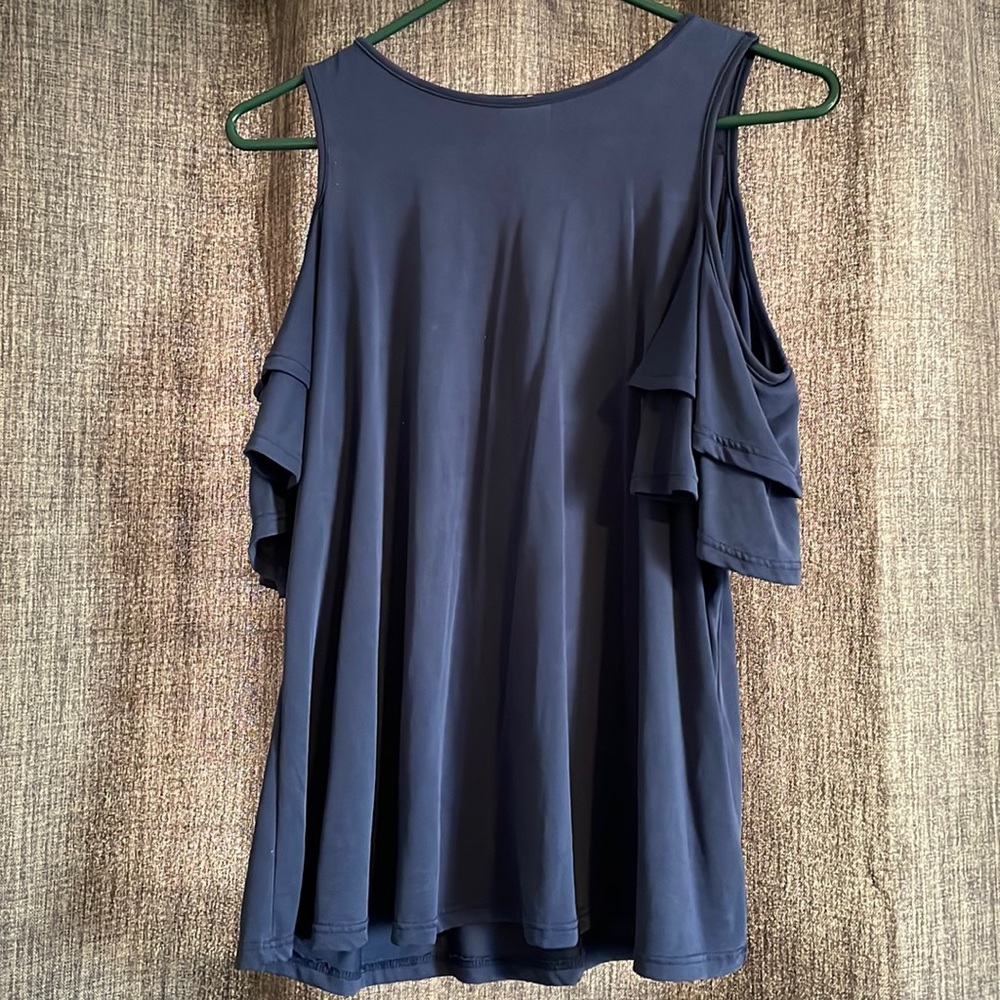 Tank top with flowy sleeves/open shoulders! Very lightweight!